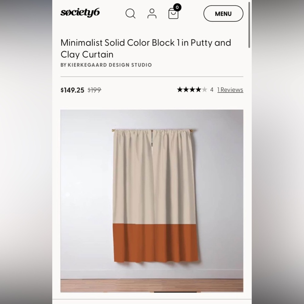Black out color block curtains